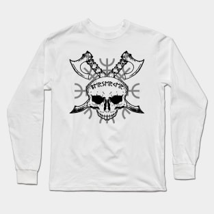 Berserker Skull, Vikings, Helm of Awe Long Sleeve T-Shirt